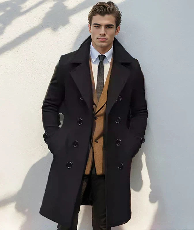 Men's Trench Coat Double Breasted | Winter Formal