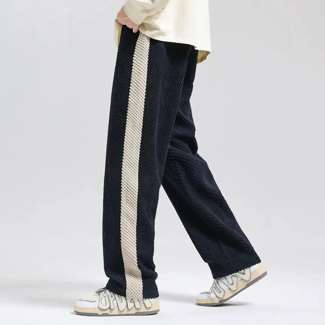 Men's Wide Leg Joggers Stripe | Casual