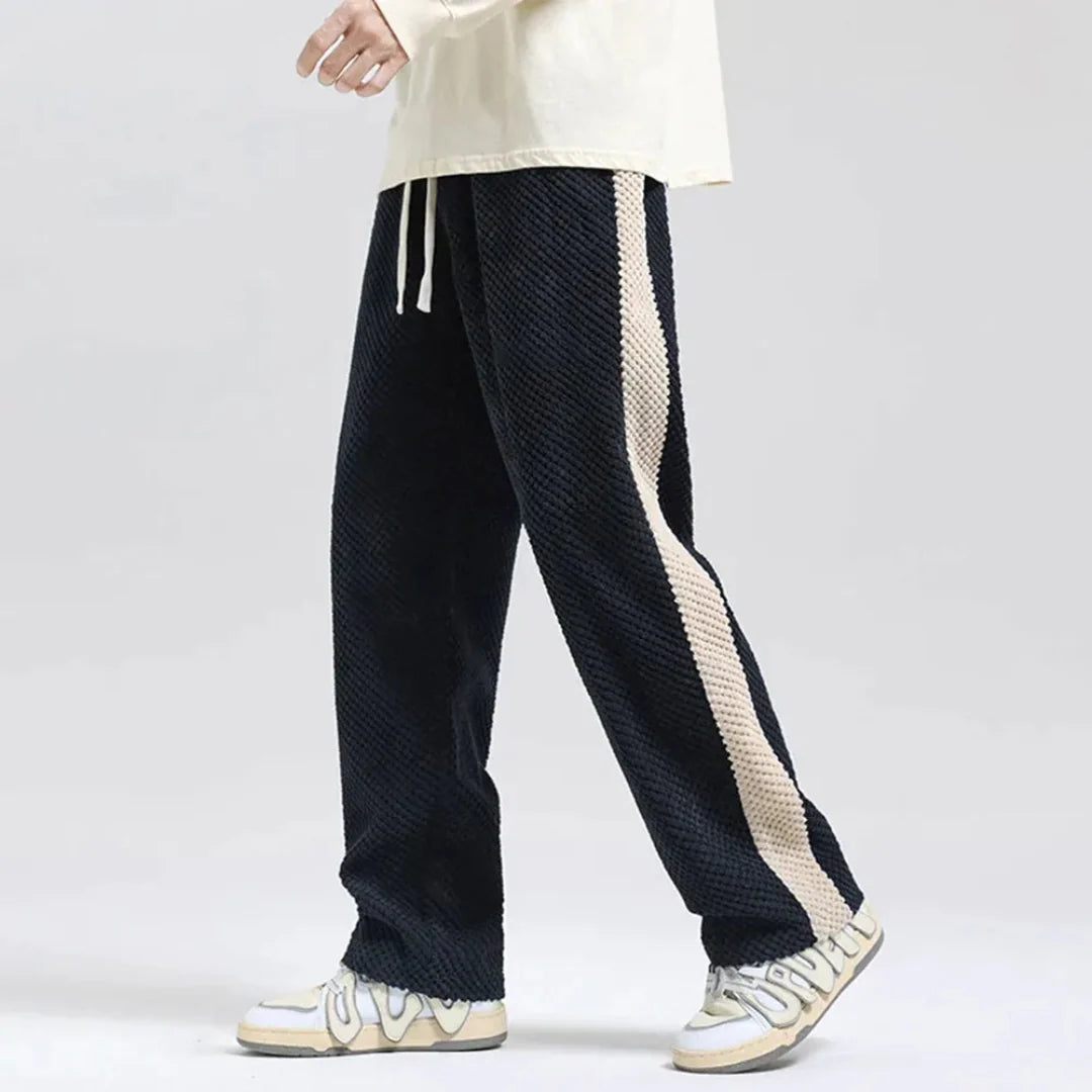 Men's Wide Leg Joggers Stripe | Casual