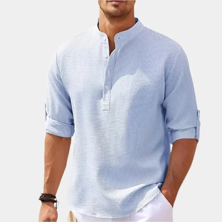 Nerio | Men's Long Sleeve Henley Shirt