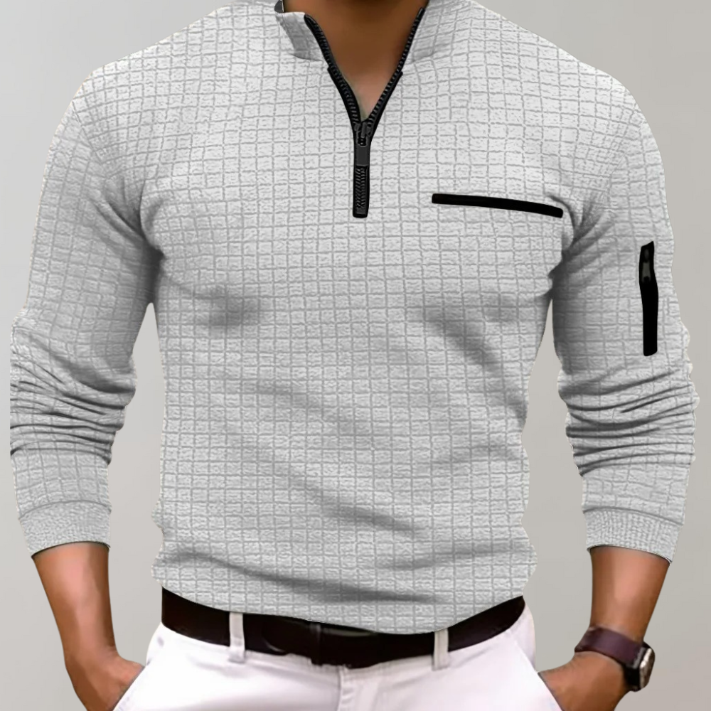 Niko | Men's Half Zip Sweater | Knit Texture