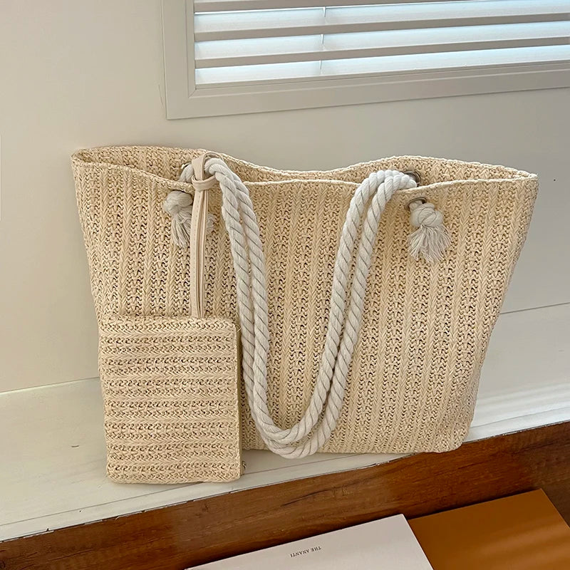 Women's Tote Bag with Rope Handles | Beach & Casual Style
