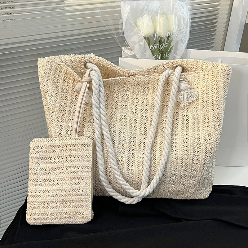 Women's Tote Bag with Rope Handles | Beach & Casual Style