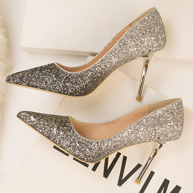Sparkly Women's Prom Shoes With Stiletto Heel | Glitter