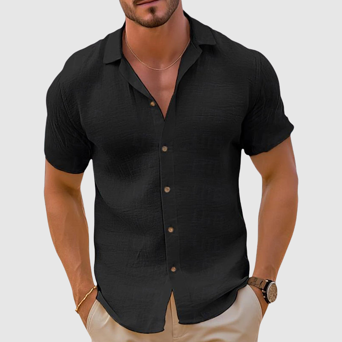 Theo | Men's Short Sleeve Shirt | Casual