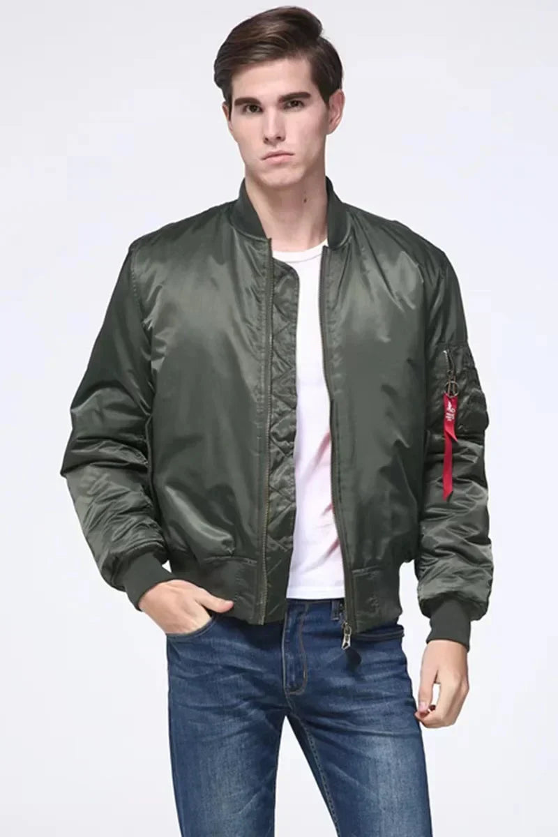 Unisex Bomber Jacket Zippered with Pockets | Winter