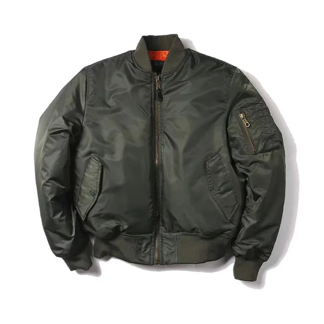 Unisex Bomber Jacket Zippered with Pockets | Winter