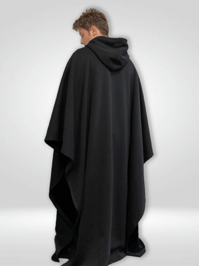Unisex Fleece Poncho With Hood | Winter