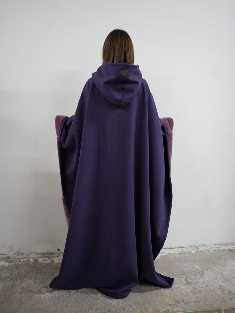 Unisex Fleece Poncho With Hood | Winter