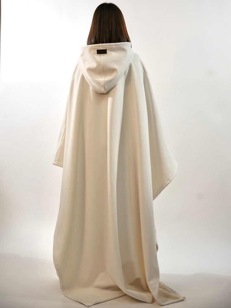 Unisex Fleece Poncho With Hood | Winter