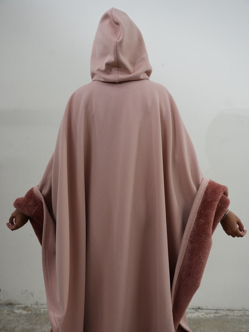 Unisex Fleece Poncho With Hood | Winter