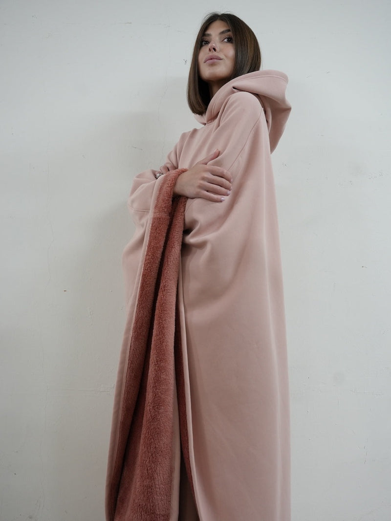 Unisex Fleece Poncho With Hood | Winter