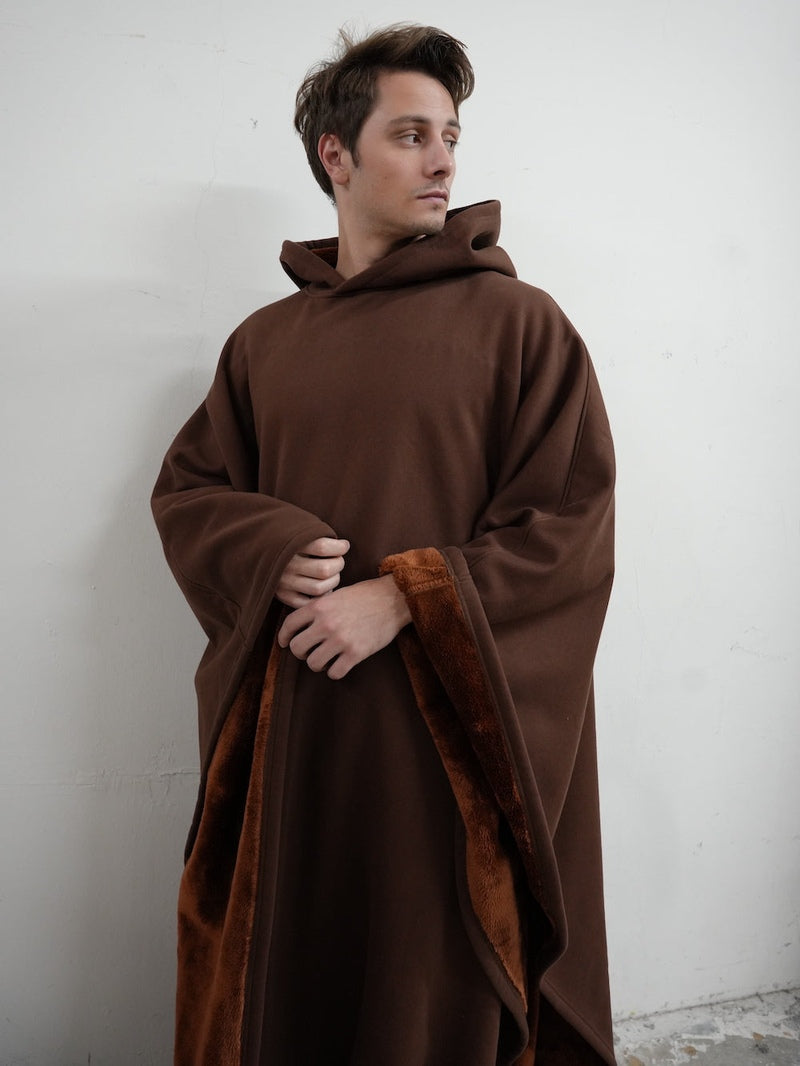 Unisex Fleece Poncho With Hood | Winter