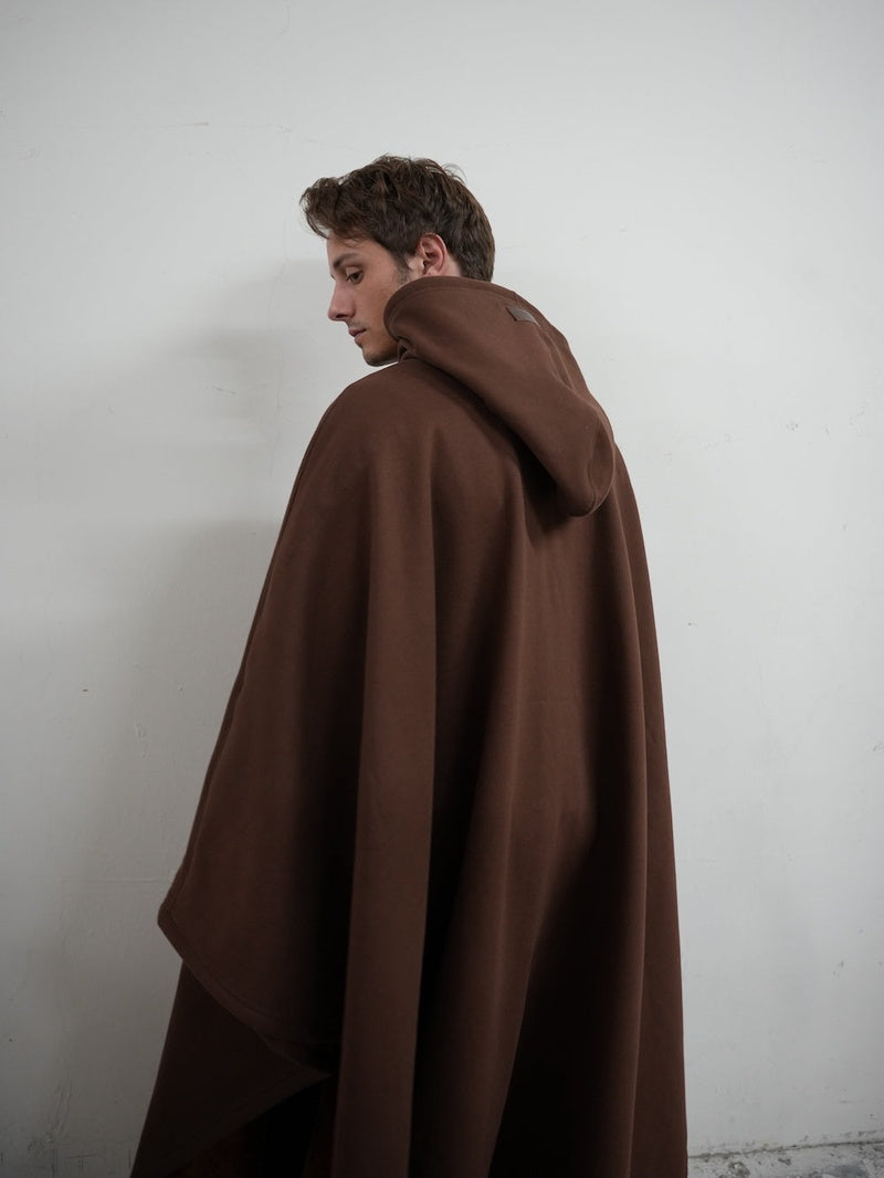 Unisex Fleece Poncho With Hood | Winter