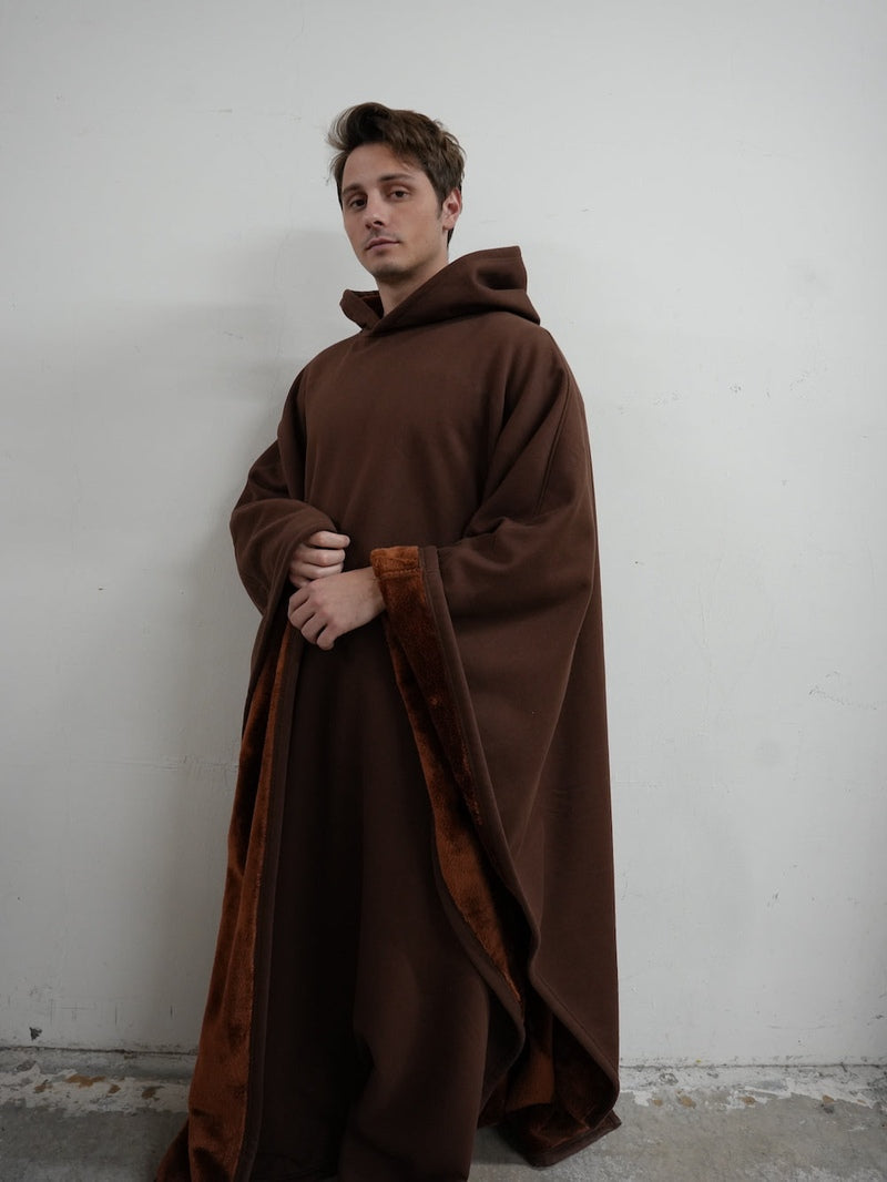 Unisex Fleece Poncho With Hood | Winter