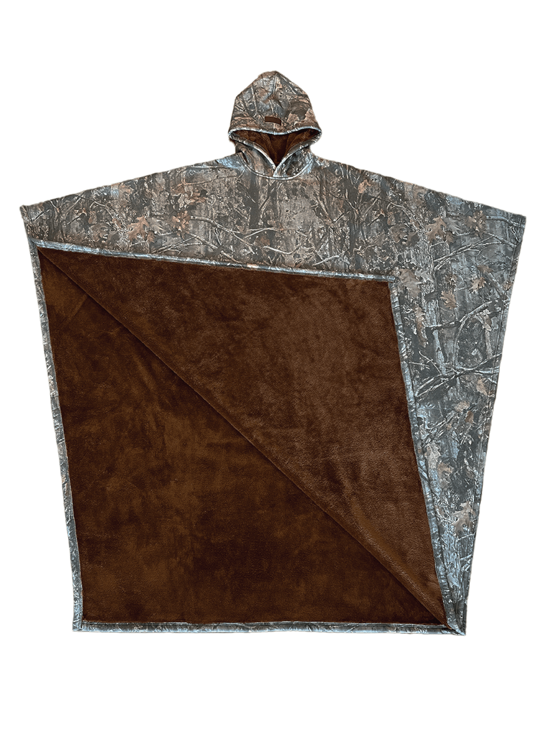 Unisex Fleece Poncho With Hood | Winter
