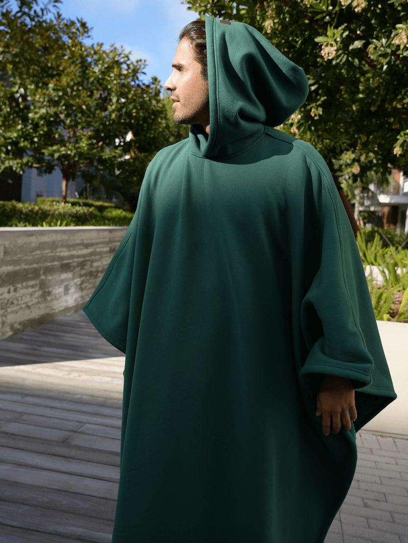 Unisex Fleece Poncho With Hood | Winter