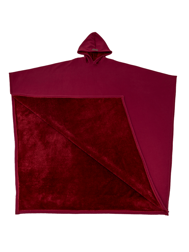 Unisex Fleece Poncho With Hood | Winter