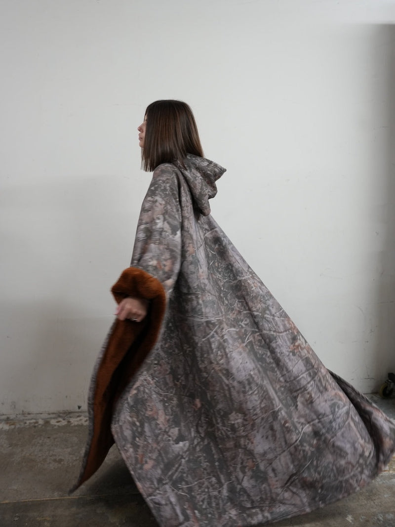 Unisex Fleece Poncho With Hood | Winter