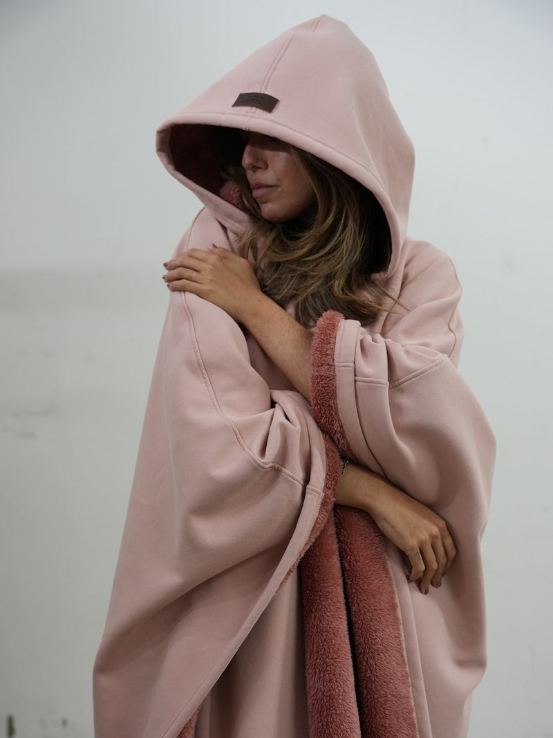 Unisex Fleece Poncho With Hood | Winter