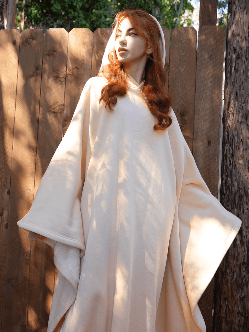 Unisex Fleece Poncho With Hood | Winter
