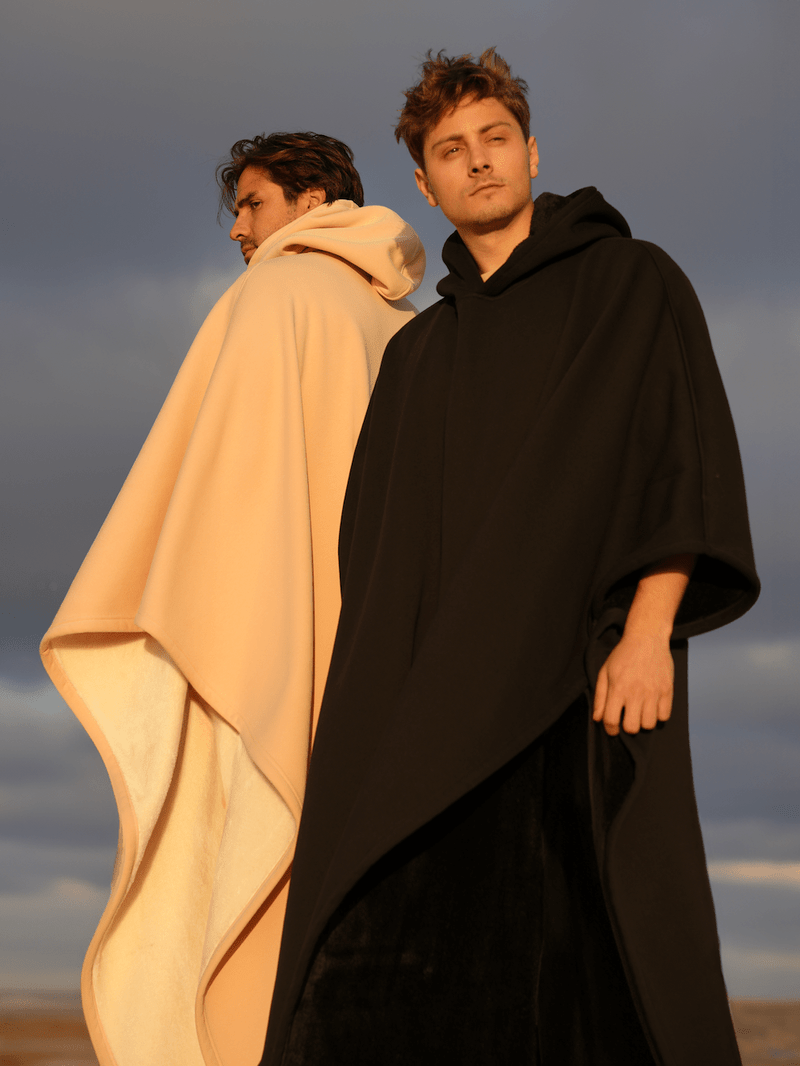 Unisex Fleece Poncho With Hood | Winter