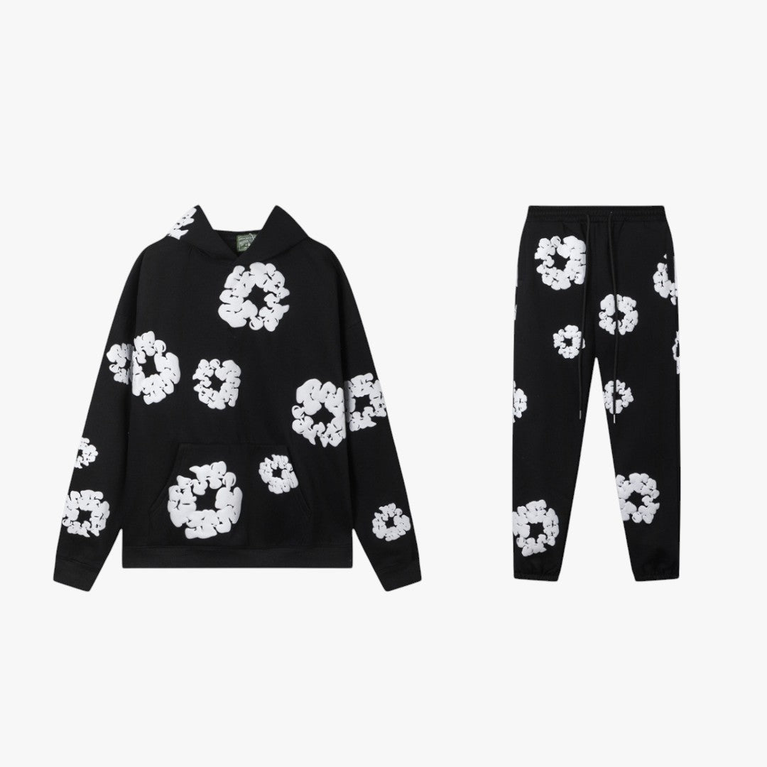 Unisex Hooded Loungewear Set With Print | Two Piece