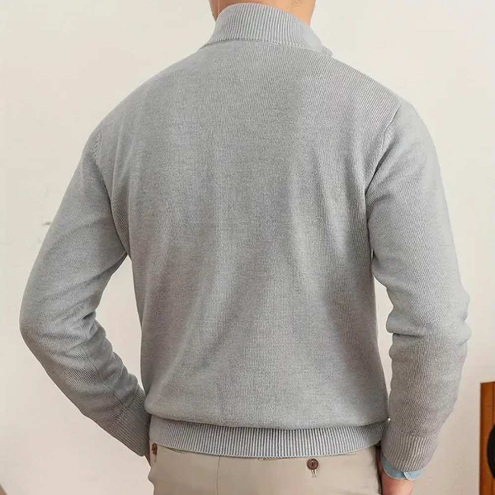 Vntura | Cotton Half-Zip Sweater