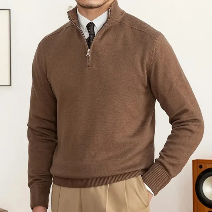 Vntura | Cotton Half-Zip Sweater