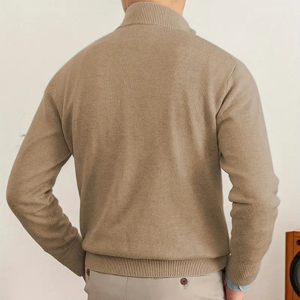 Vntura | Cotton Half-Zip Sweater