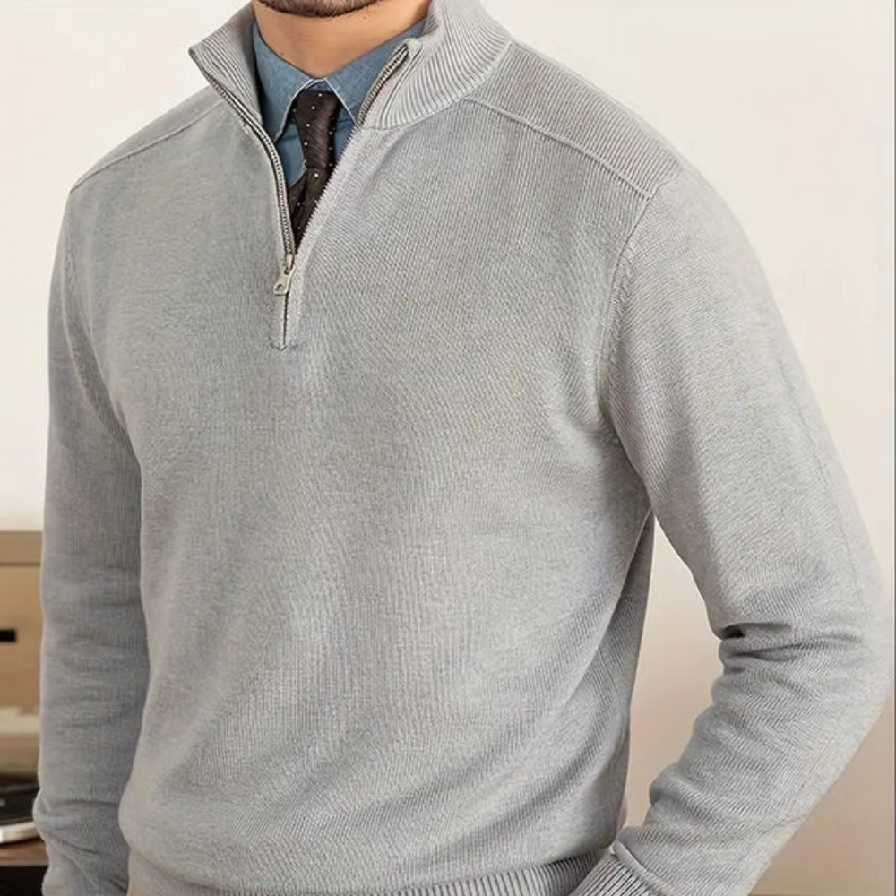 Vntura | Cotton Half-Zip Sweater