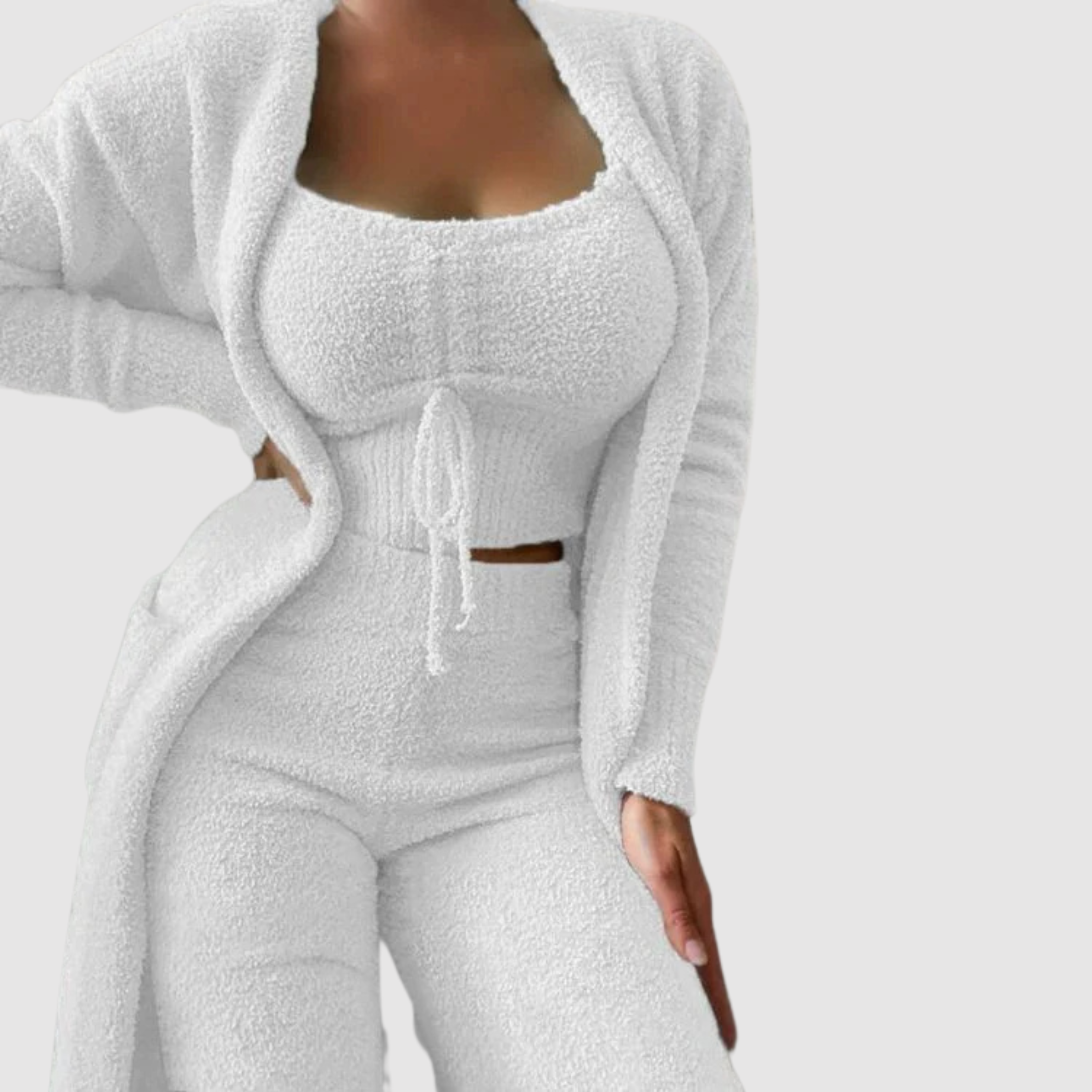 Women Christmas Pyjamas 3-Piece Set Cardigan | Festive