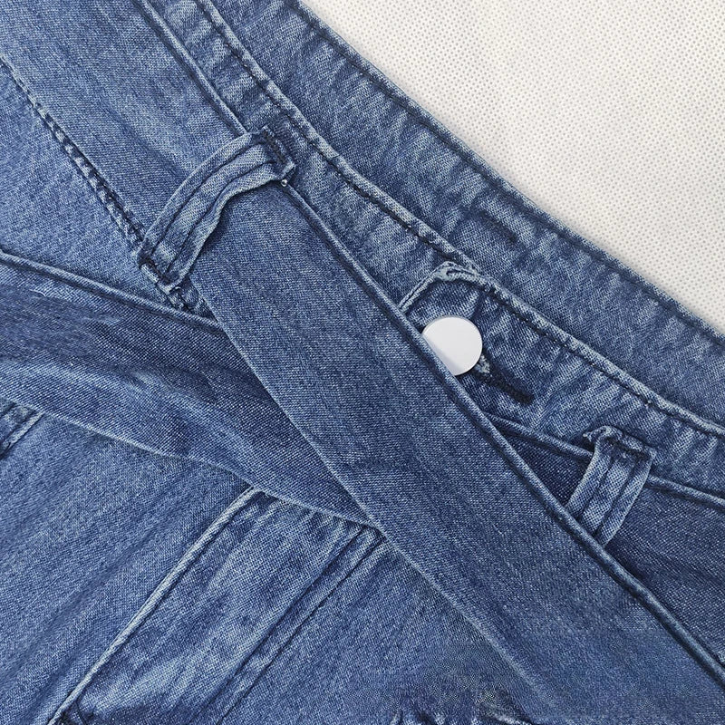Women's Baggy Jeans with Tie Waist | High Waist