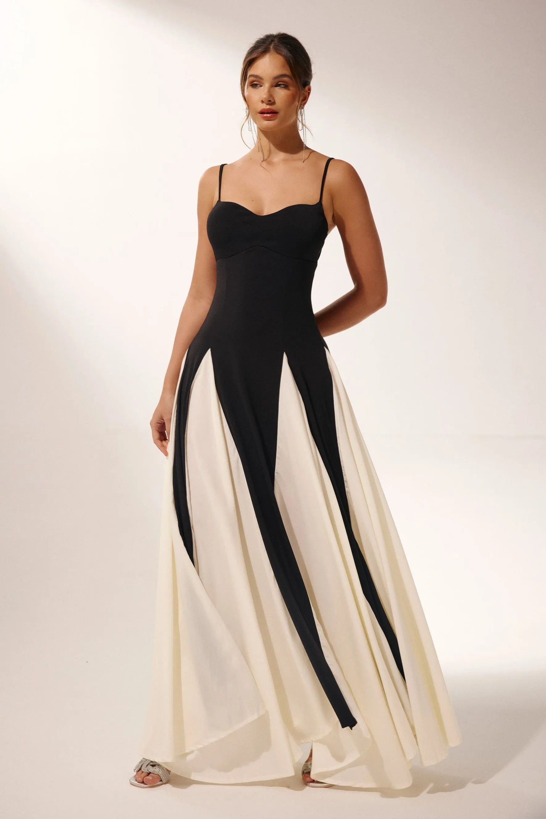 Women's Black Evening Dress Elegant | Maxi