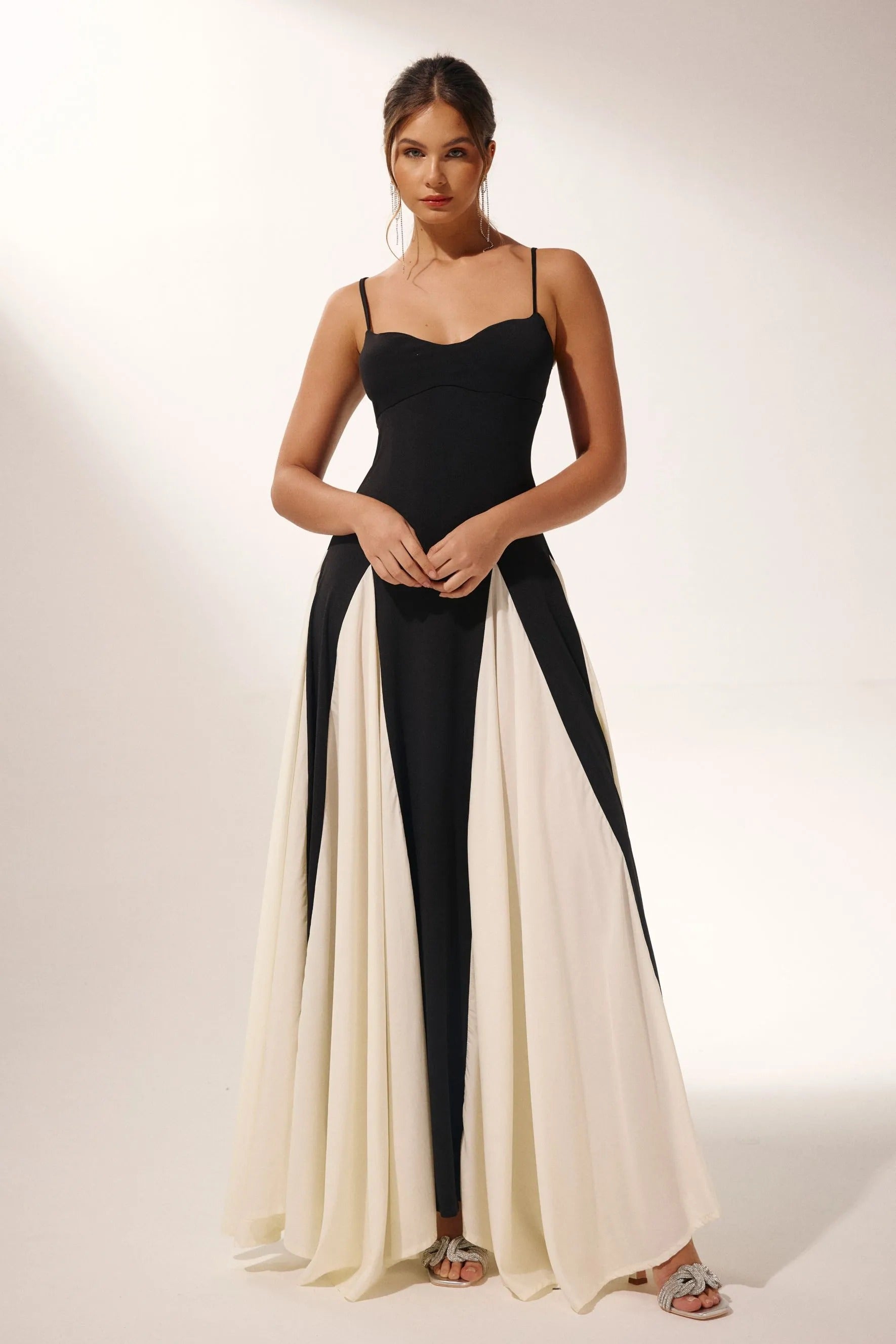 Women's Black Evening Dress Elegant | Maxi
