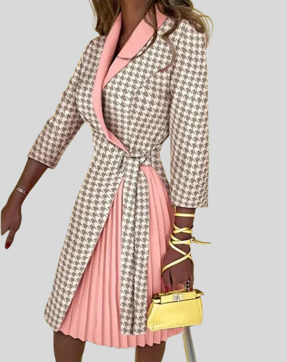 Women's Blazer Dress Pleated Skirt | Elegant