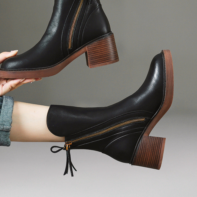 Women's Boots Zip Heeled | Chic