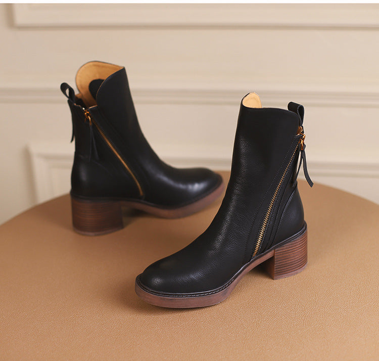 Women's Boots Zip Heeled | Chic