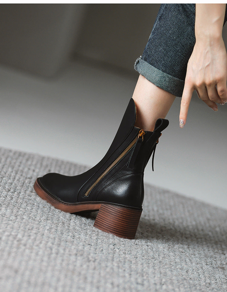 Women's Boots Zip Heeled | Chic