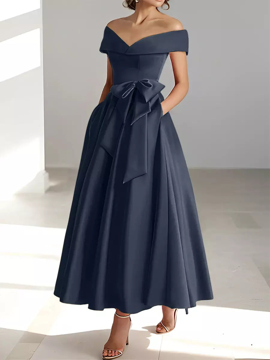 Women's Bridesmaid Dress Off Shoulder | Maxi