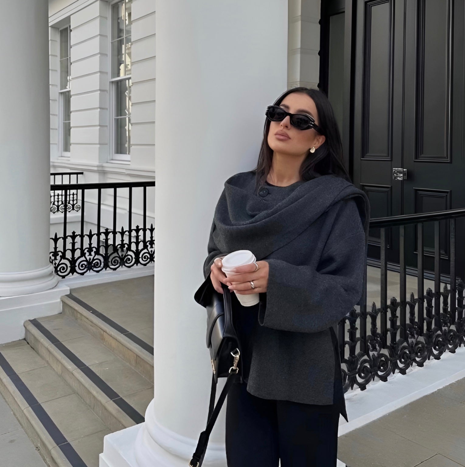 Women's Cape With Wide Sleeves & Oversized Fit | Soft