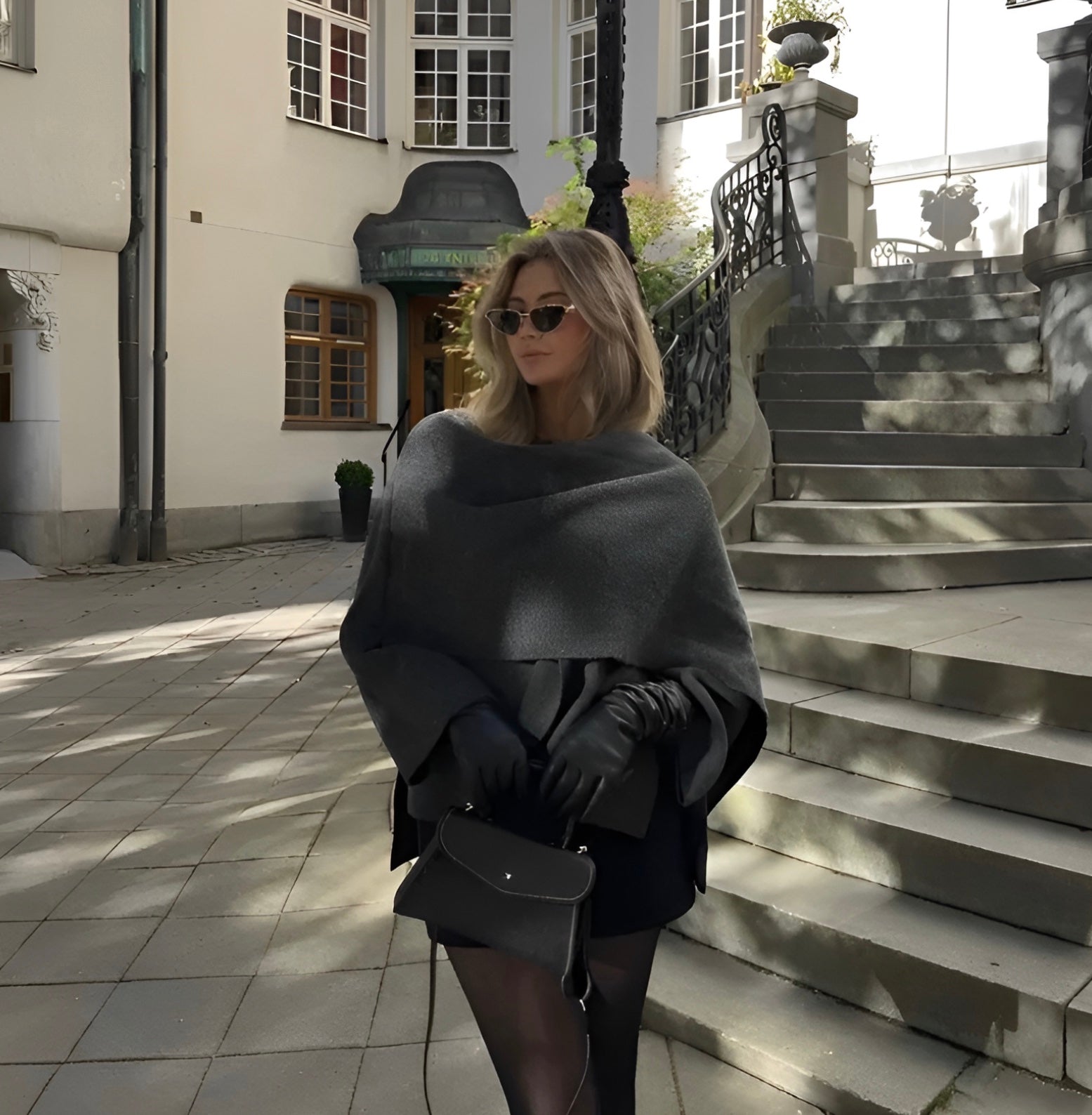 Women's Cape With Wide Sleeves & Oversized Fit | Soft
