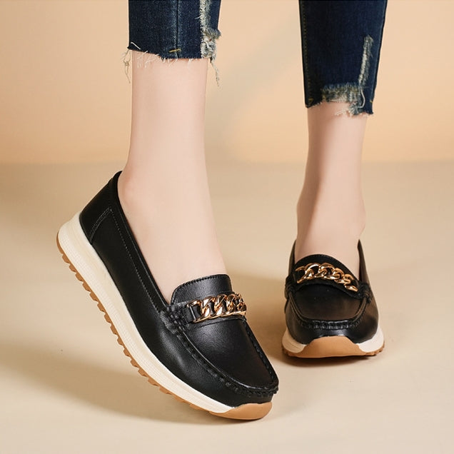 Women's Chain Detail Casual Slip On Loafers | Everyday