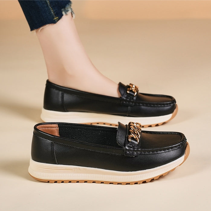 Women's Chain Detail Casual Slip On Loafers | Everyday