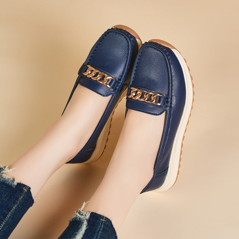 Women's Chain Detail Casual Slip On Loafers | Everyday