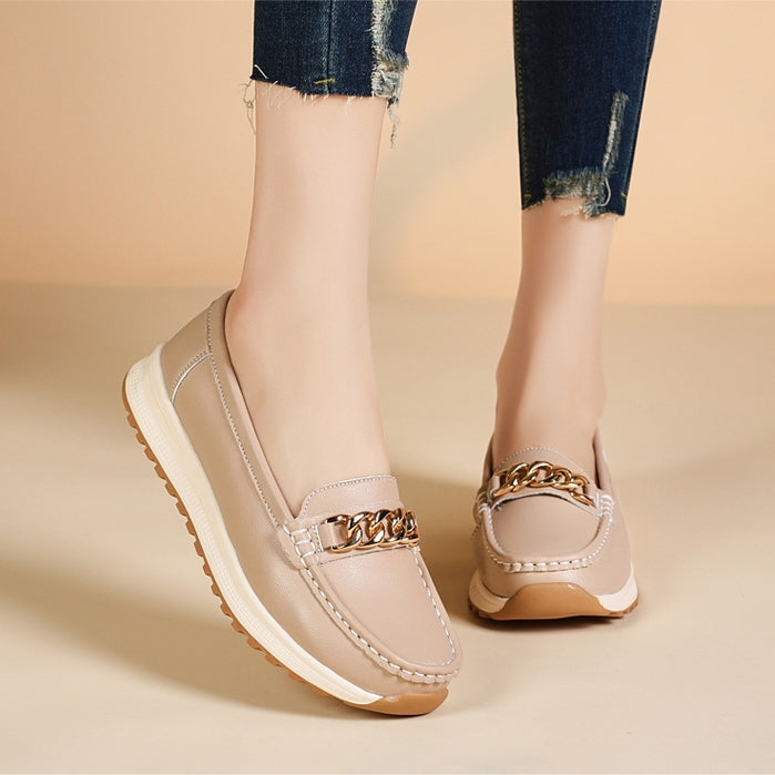 Women's Chain Detail Casual Slip On Loafers | Everyday