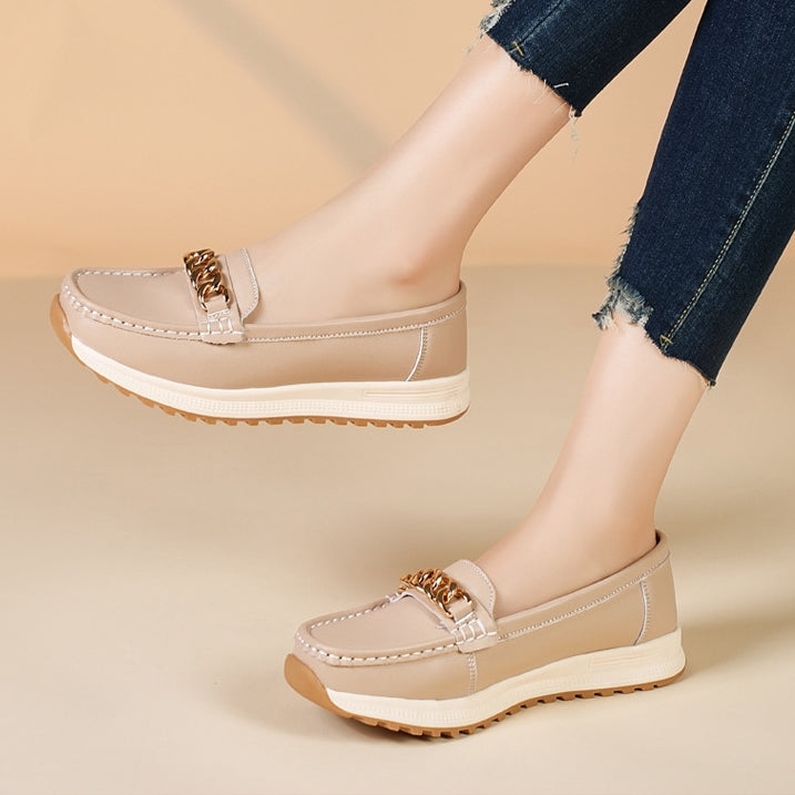 Women's Chain Detail Casual Slip On Loafers | Everyday