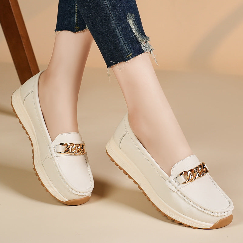 Women's Chain Detail Casual Slip On Loafers | Everyday