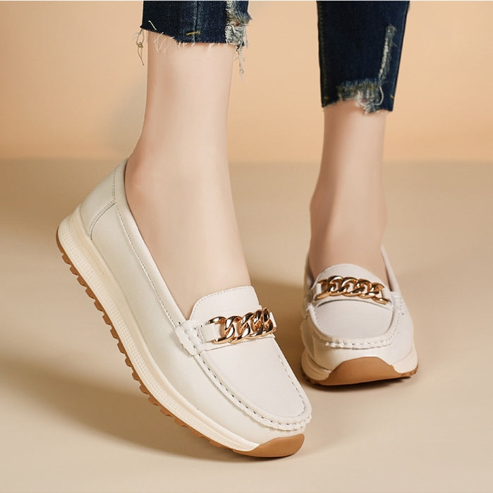 Women's Chain Detail Casual Slip On Loafers | Everyday