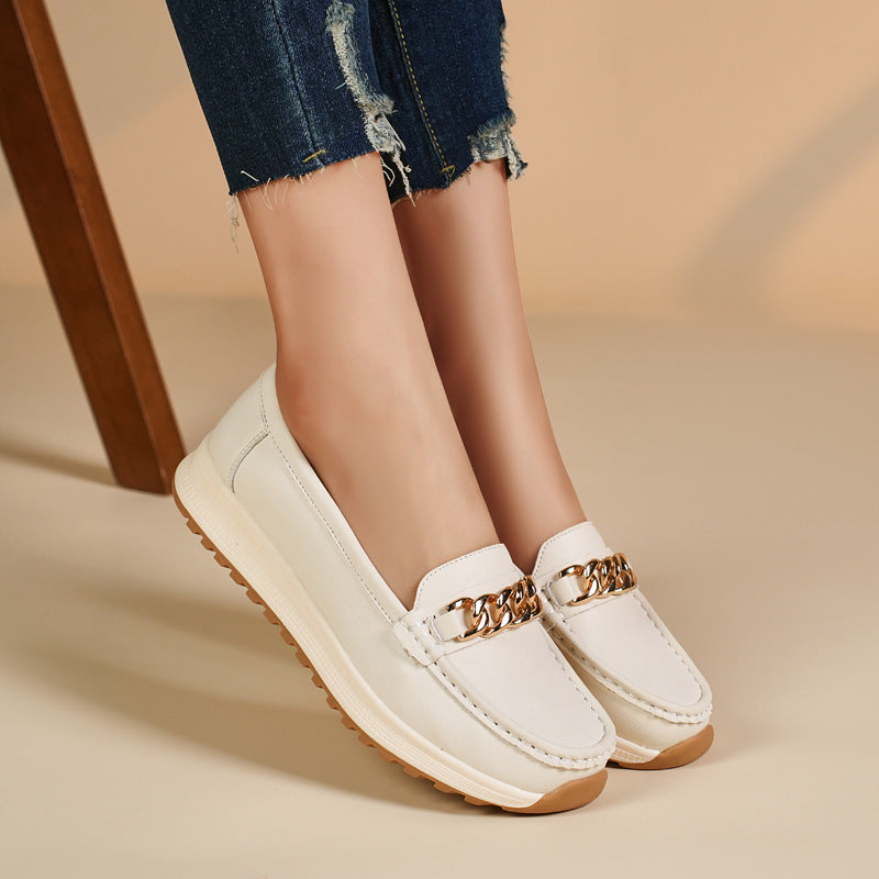 Women's Chain Detail Casual Slip On Loafers | Everyday